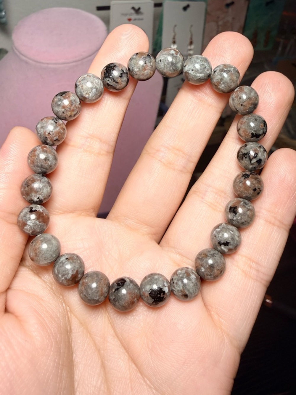 8mm Yooperlite Bracelet Uv Reactive Fluorescent Stone